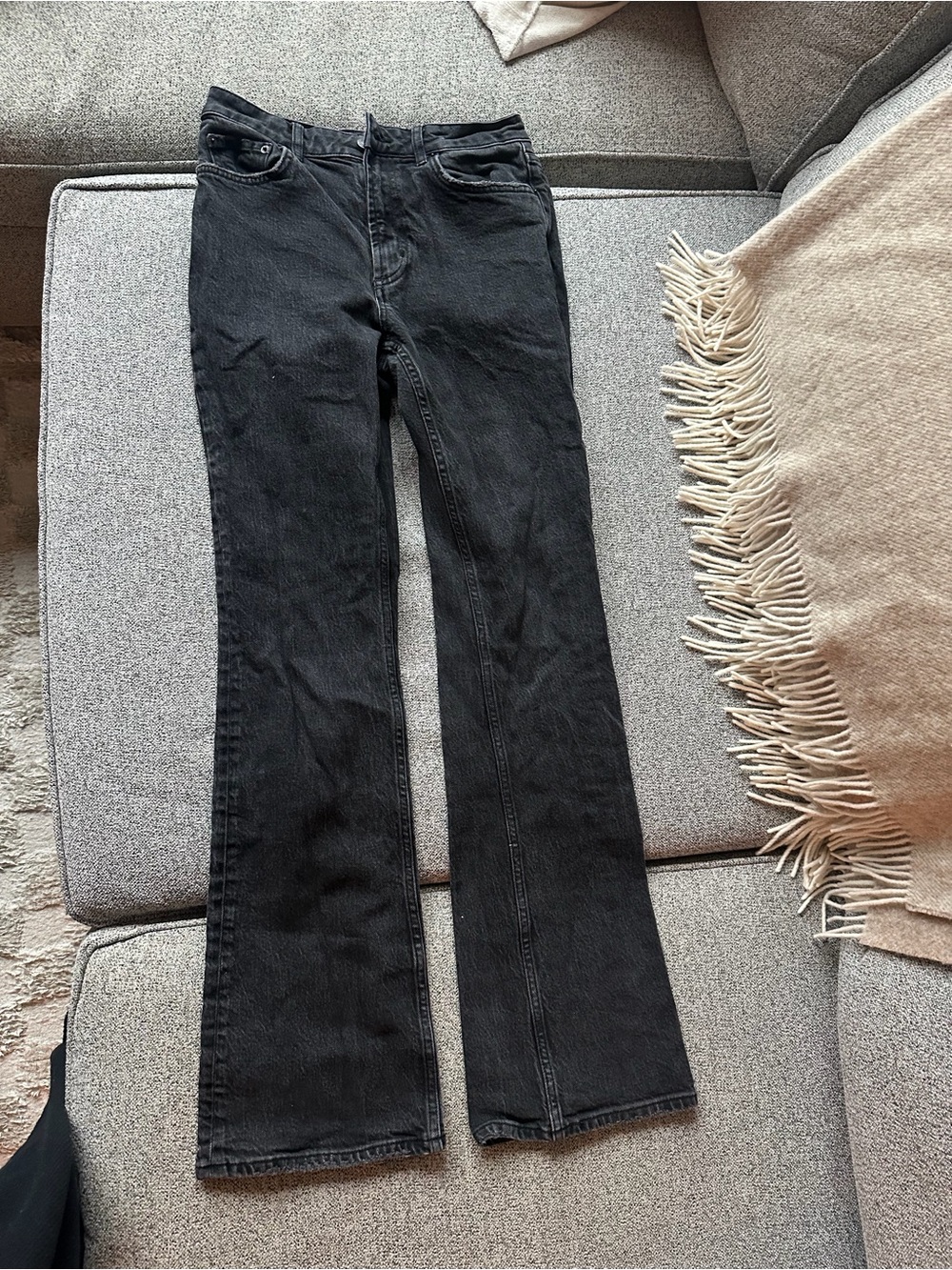 Rails Black High-Waisted Bootcut Jeans